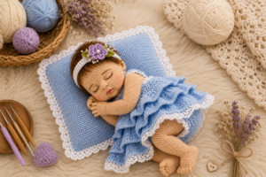 Sleeping Baby Girl Doll Pattern