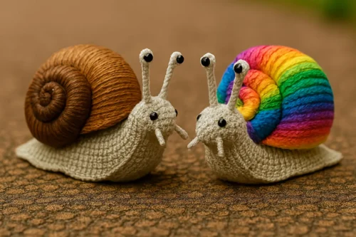Hyper‑Realistic & Rainbow Crochet Snail Plush Toy Pattern | Amigurumi PDF Tutorial | Instant Download